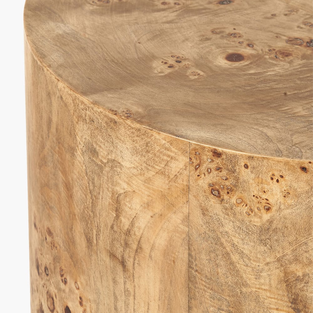 Burr Effect Wooden Side Table