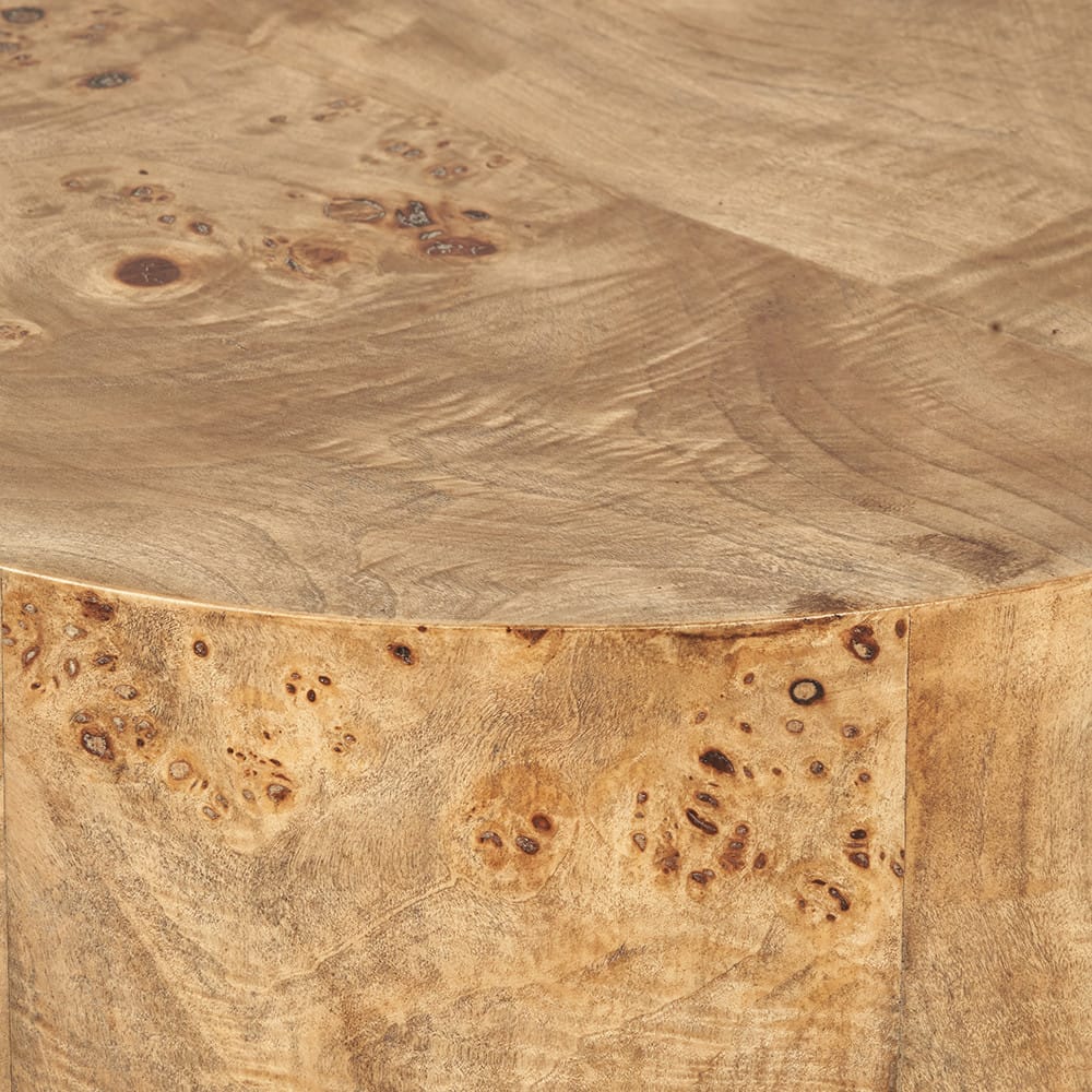Burr Effect Wooden Side Table