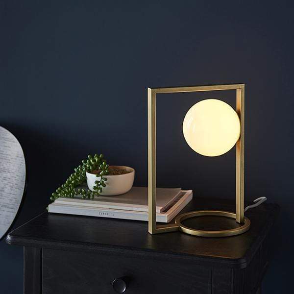 Orbit Brushed Gold Table Lamp