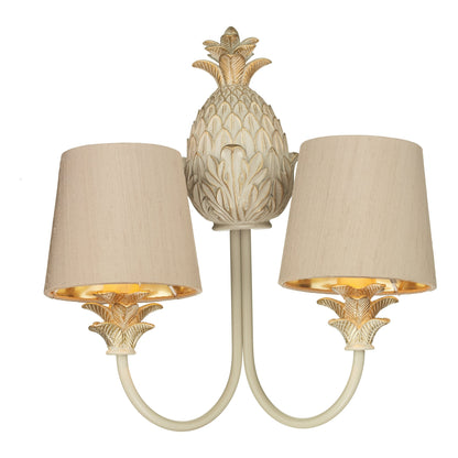 David Hunt Cabana Twin Wall Light Cream & Gold