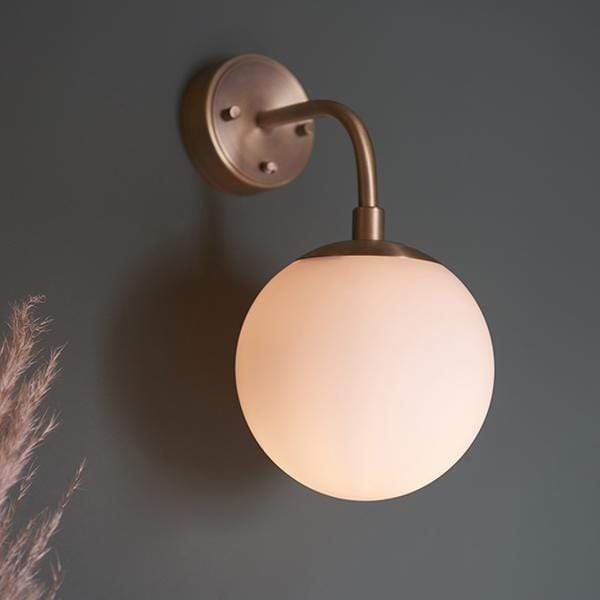 Keleti Matt Antique Brass Wall Light