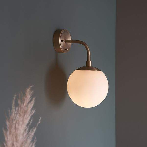 Keleti Matt Antique Brass Wall Light