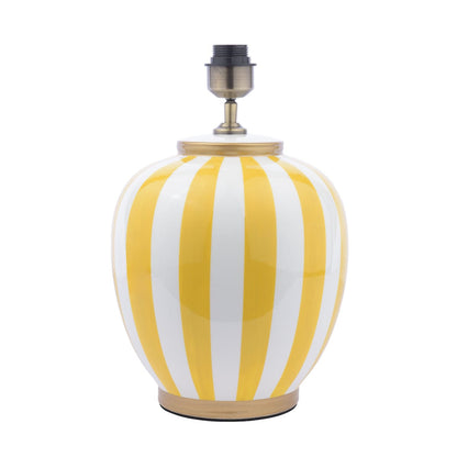 Circus Table Lamp Yellow & White Base Only