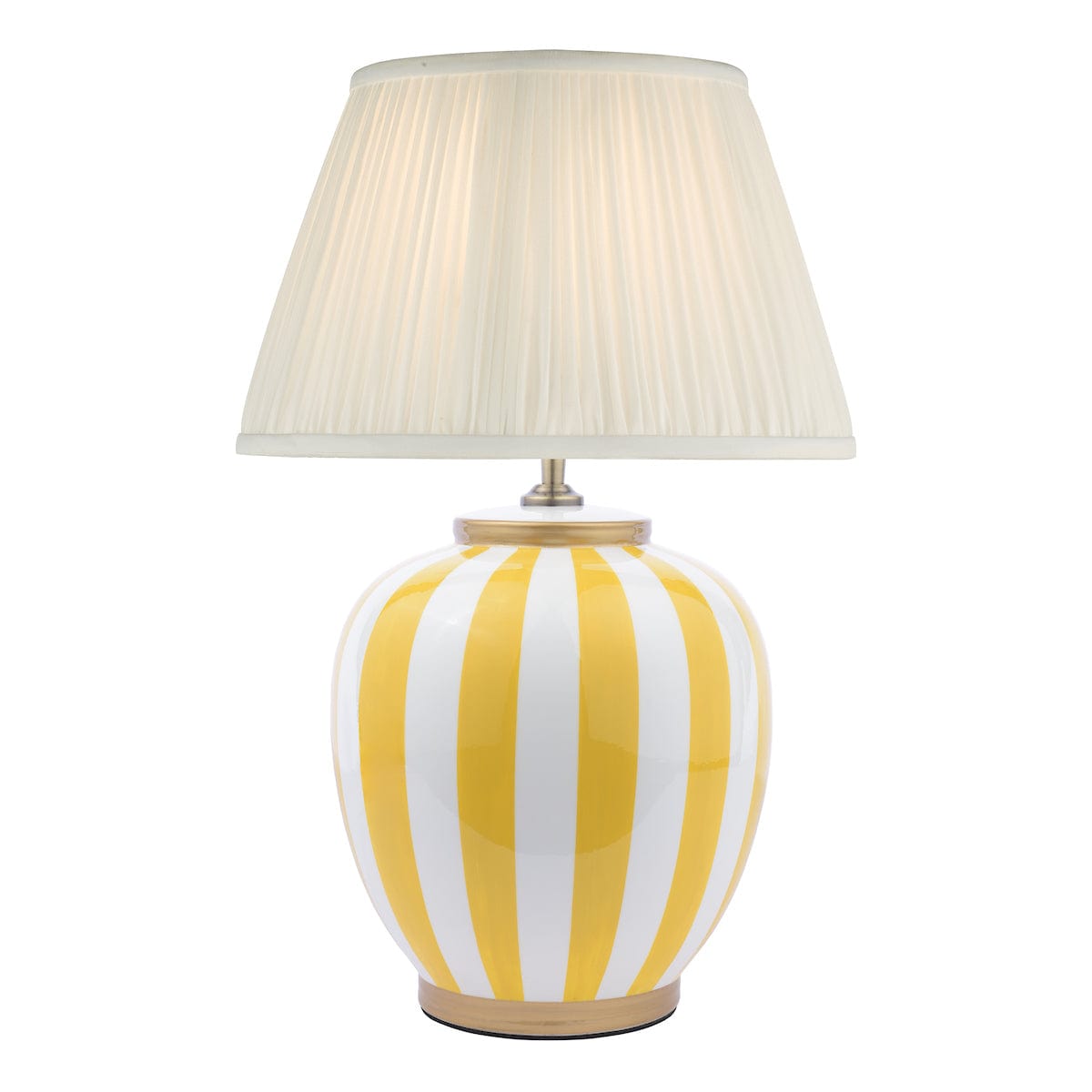 Circus Table Lamp Yellow & White Base Only