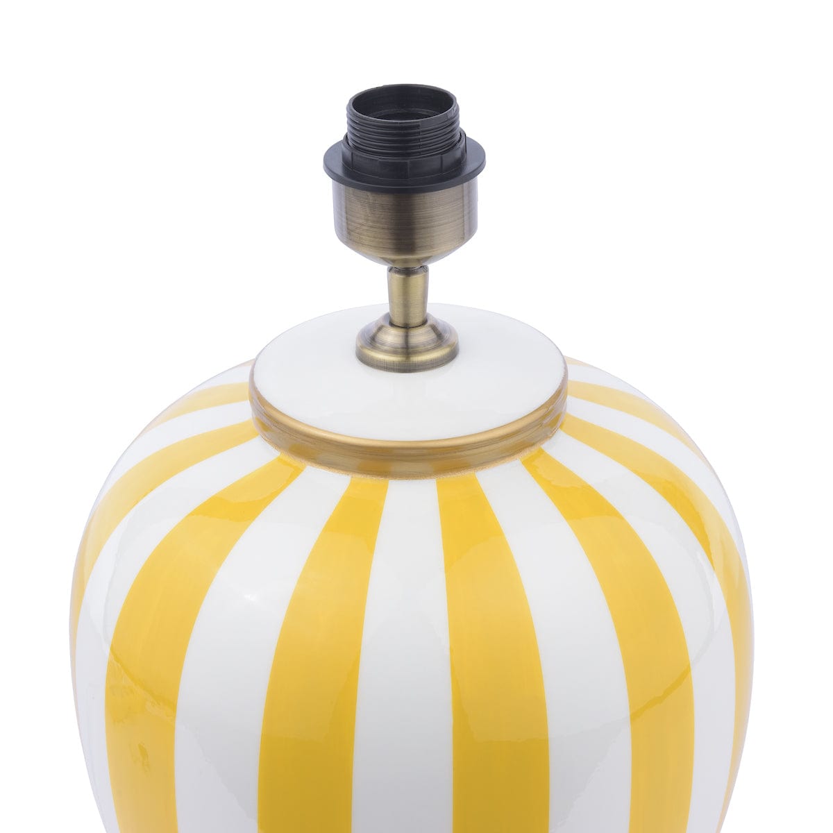 Circus Table Lamp Yellow & White Base Only