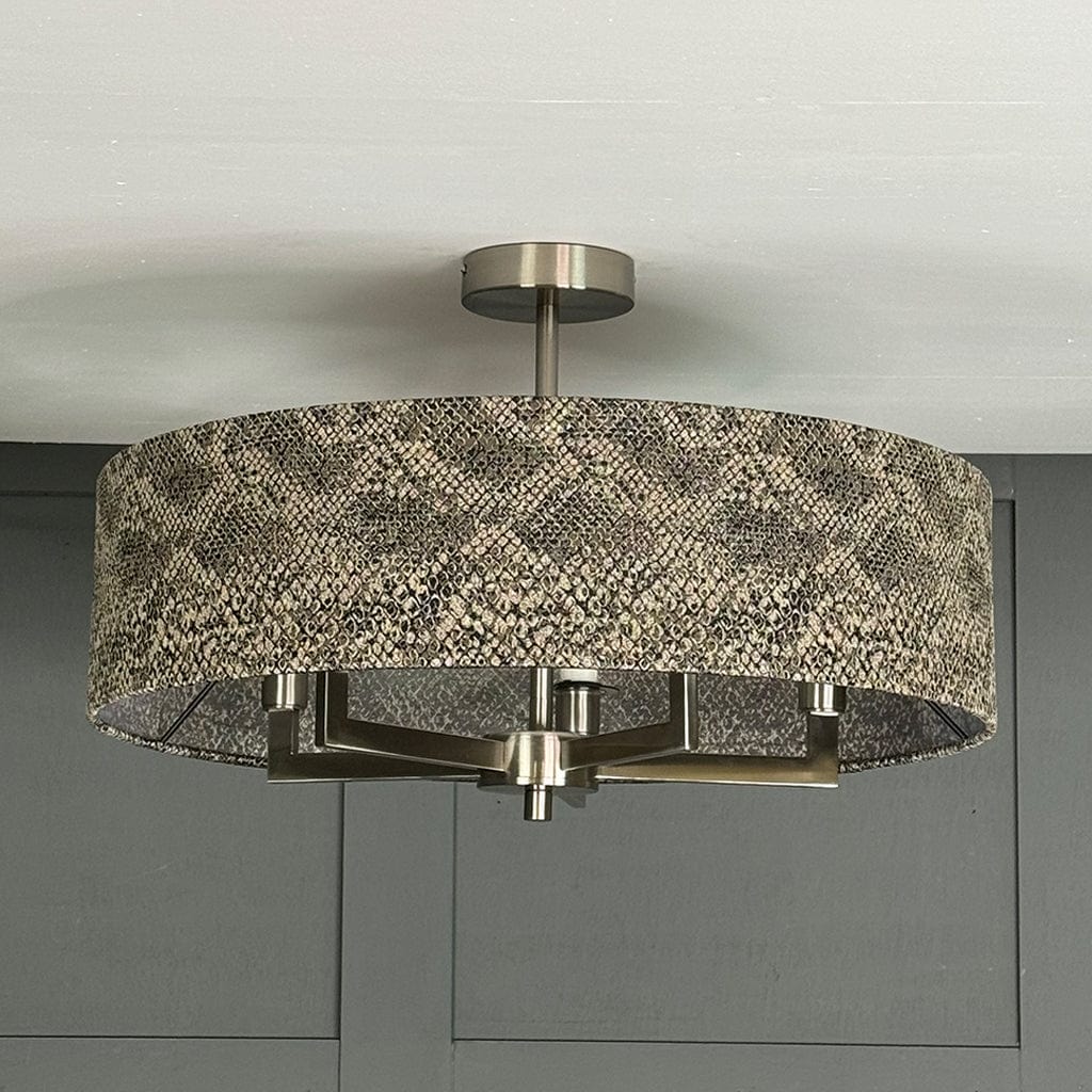 Circa 5 Light Brushed Steel with Viper Bronze