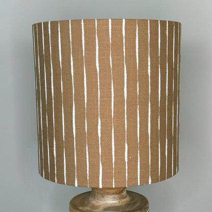 Kingsbury Small White Wash Carved Wood Table Lamp with Luis Desert Shade