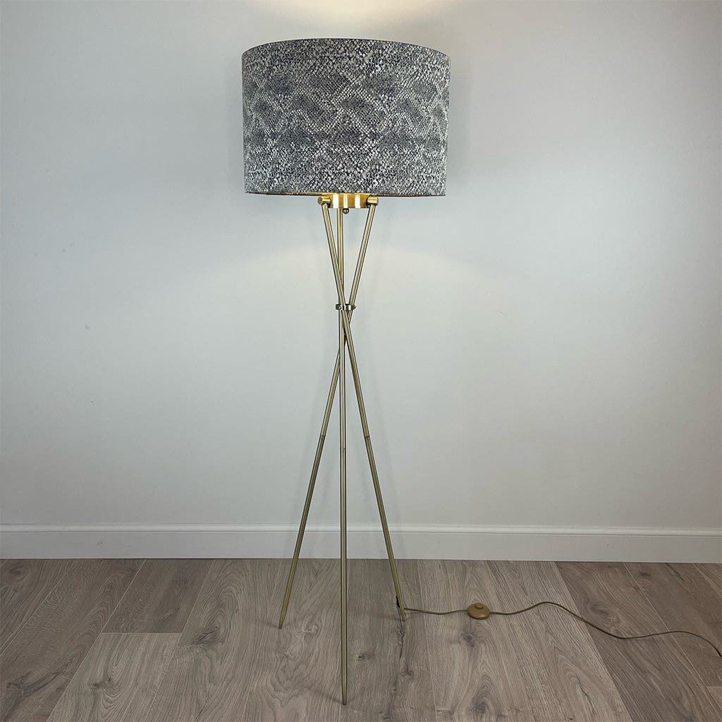 Antique Brass Brondby Floor Lamp with Choice of Shade