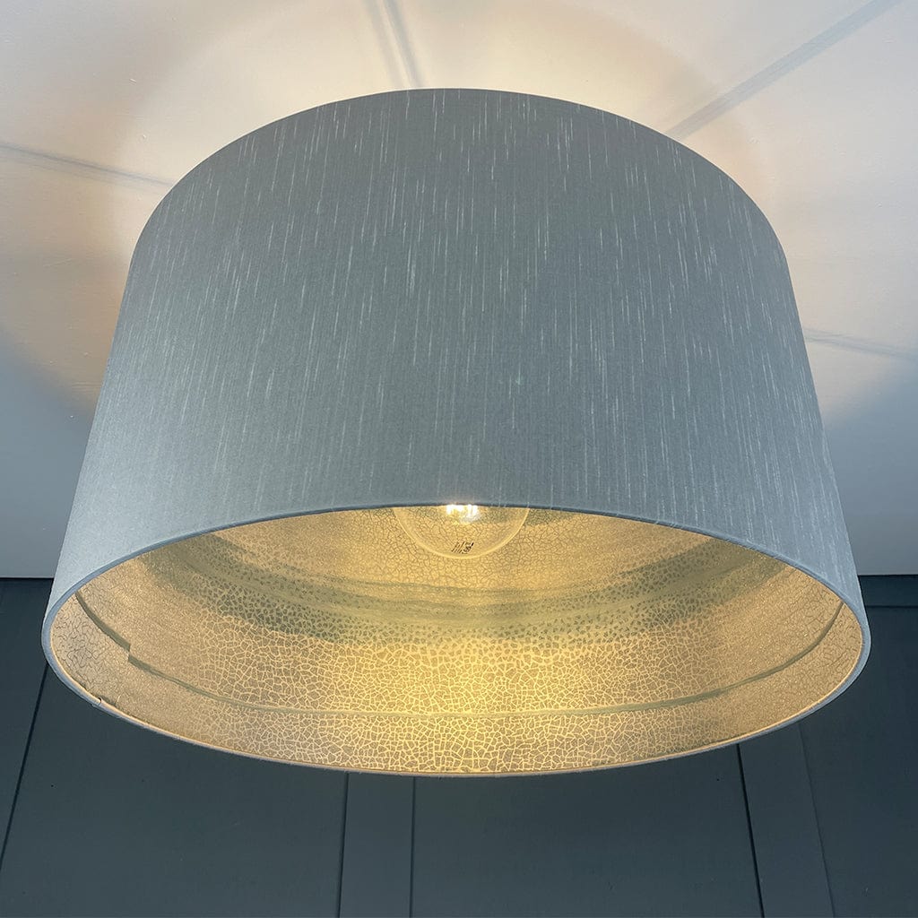 Otter Ferry Wallpaper Lined Pendant Shade with Astor Titanium