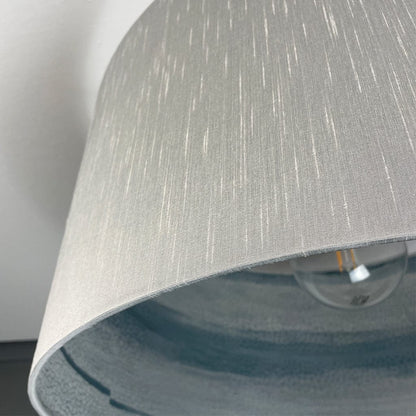 Otter Ferry Wallpaper Lined Pendant Shade with Astor Titanium