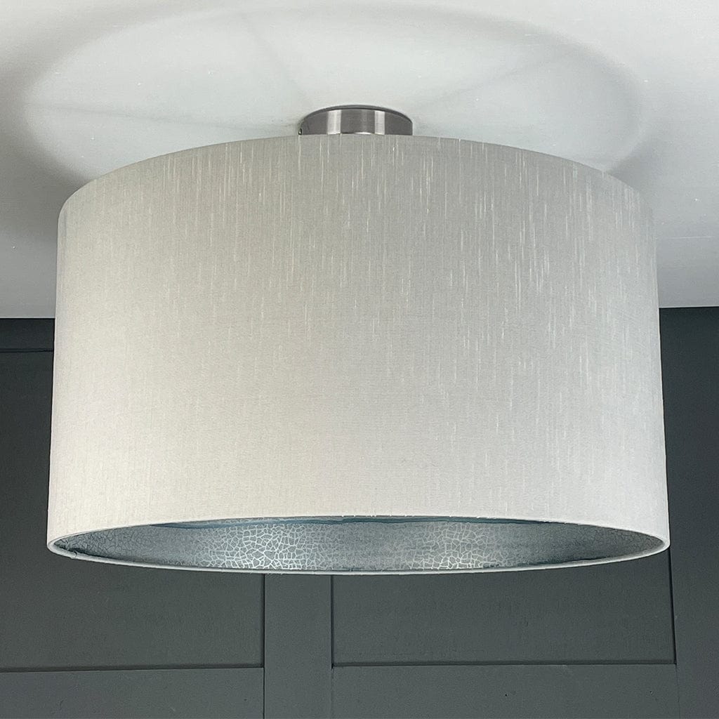 Otter Ferry Wallpaper Lined Pendant Shade with Astor Titanium
