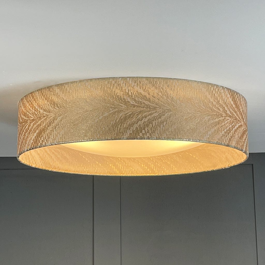 Midi 3 Light Flush Ceiling Light with Luxor Stone