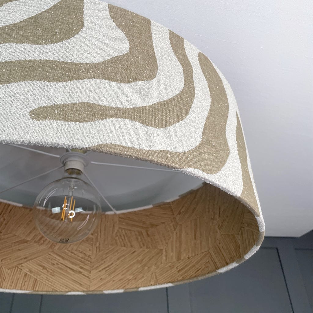 Arte Mauna Wallpaper Lined Pendant Shade with Sigrid Birch Outer