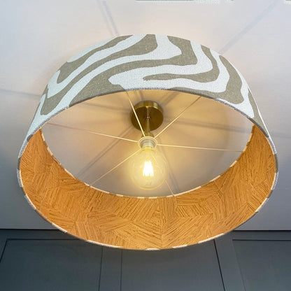 Arte Mauna Wallpaper Lined Pendant Shade with Sigrid Birch Outer