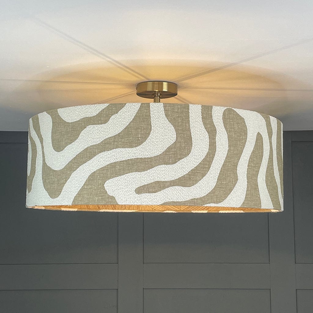 Arte Mauna Wallpaper Lined Pendant Shade with Sigrid Birch Outer