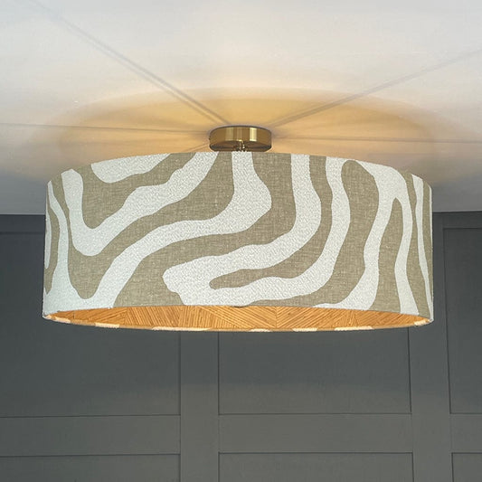 Arte Mauna Wallpaper Lined Pendant Shade with Sigrid Birch Outer