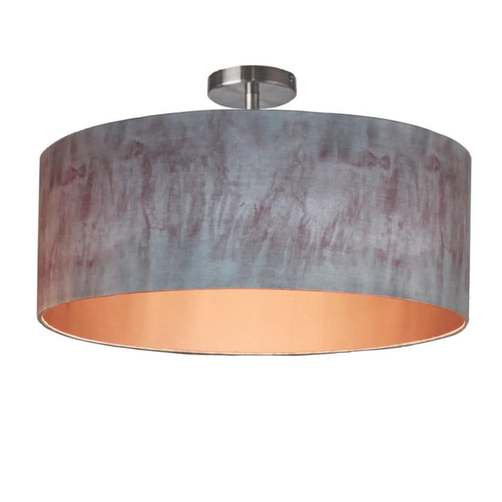 Blush Pink & Grey Ombre Electrified Pendant Shade