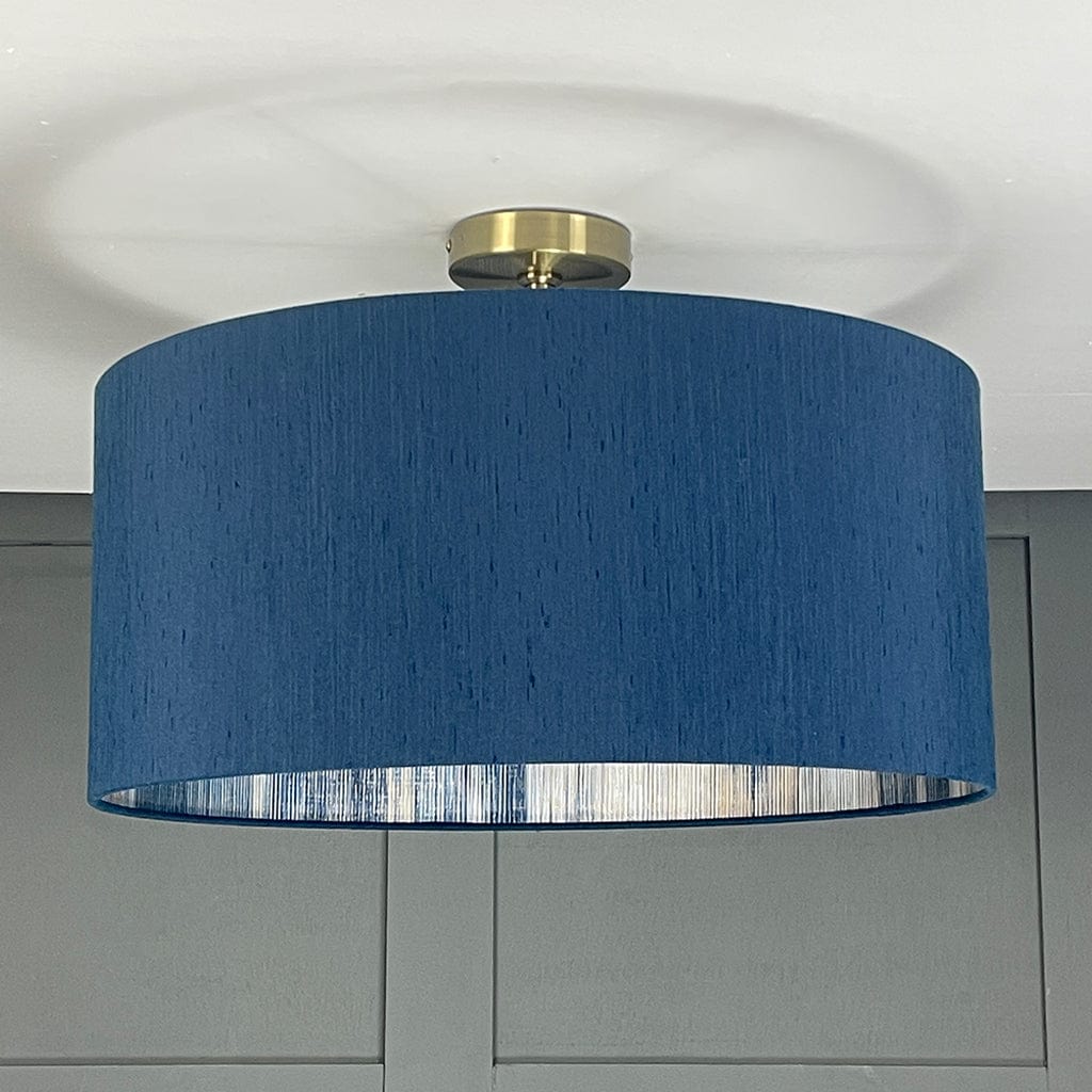 Serengeti Midnight Lined Pendant Shade with Tussah Navy