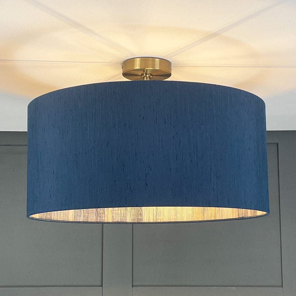 Serengeti Midnight Lined Pendant Shade with Tussah Navy