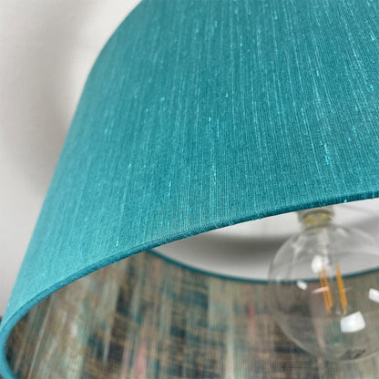 Serengeti Mineral Lined Pendant Shade with Tussah Peacock