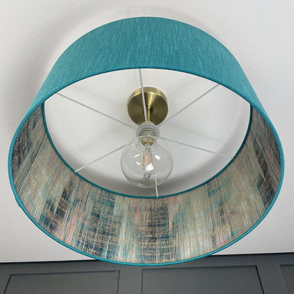 Serengeti Mineral Lined Pendant Shade with Tussah Peacock
