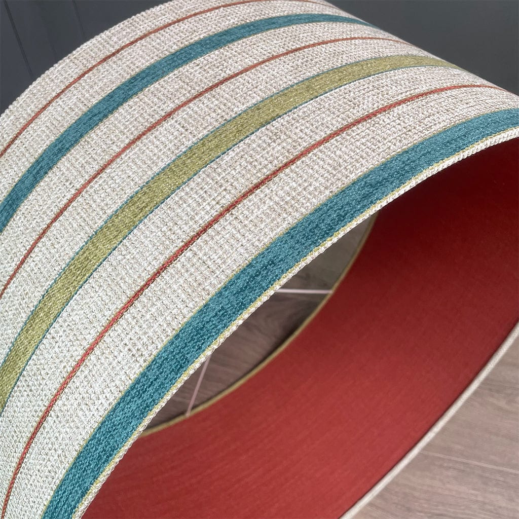 Westbourne Laurel Pendant Shade with Saxon Chilli Fabric Lining