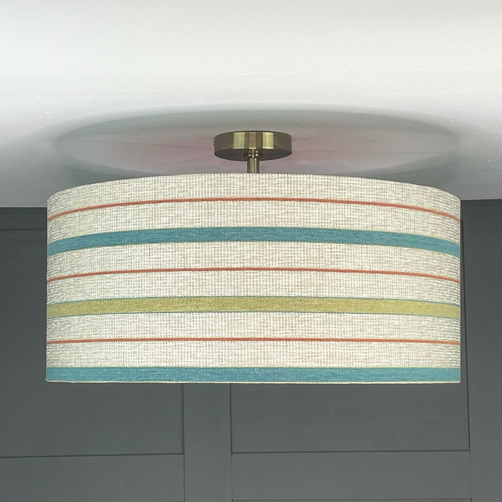Westbourne Laurel Pendant Shade with Saxon Chilli Fabric Lining