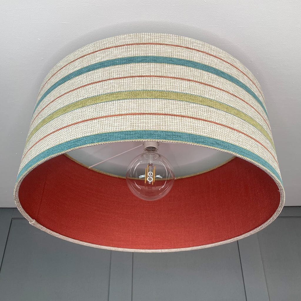 Westbourne Laurel Pendant Shade with Saxon Chilli Fabric Lining