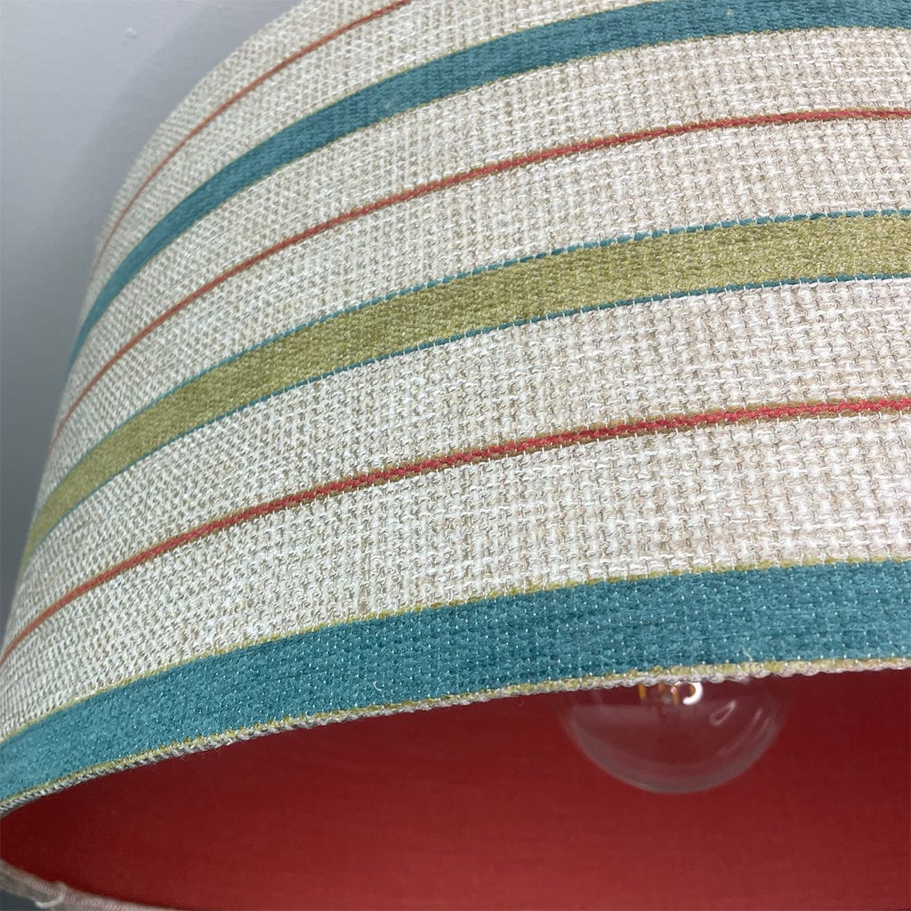 Westbourne Laurel Pendant Shade with Saxon Chilli Fabric Lining
