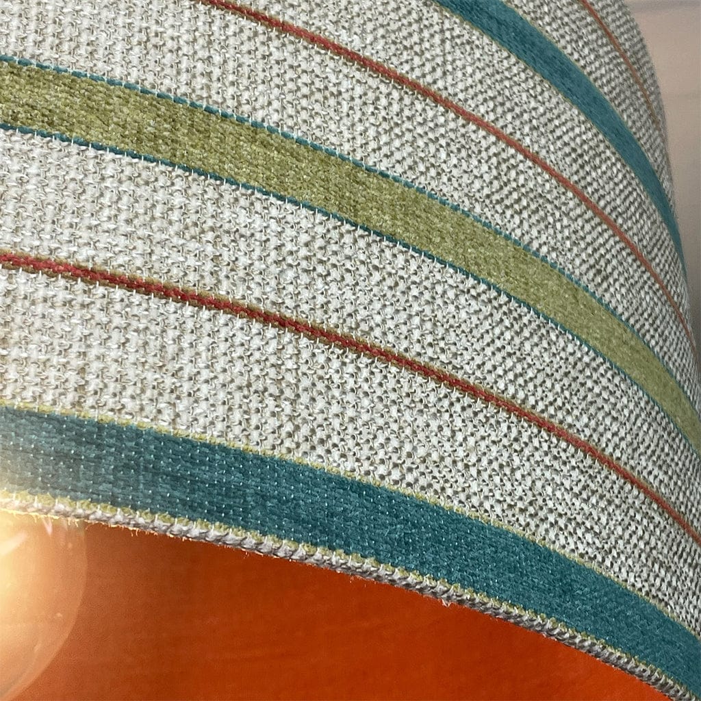 Westbourne Laurel Pendant Shade with Saxon Chilli Fabric Lining
