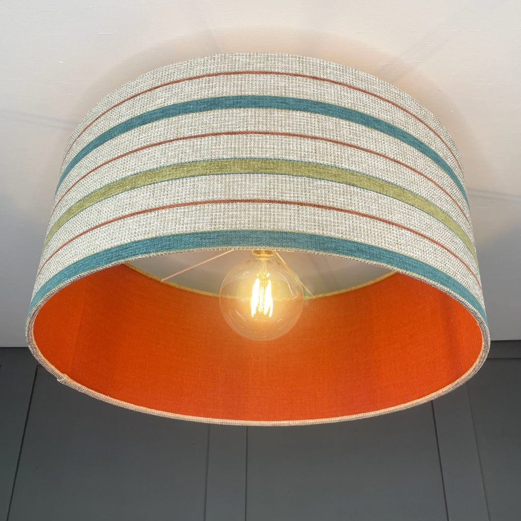 Westbourne Laurel Pendant Shade with Saxon Chilli Fabric Lining