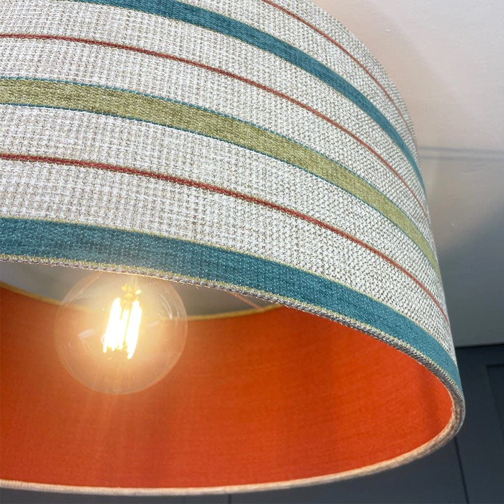 Westbourne Laurel Pendant Shade with Saxon Chilli Fabric Lining
