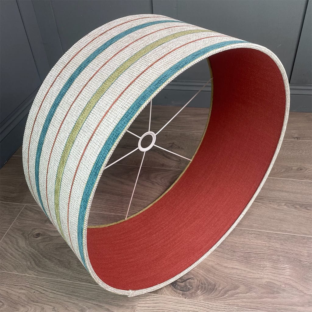 Westbourne Laurel Pendant Shade with Saxon Chilli Fabric Lining