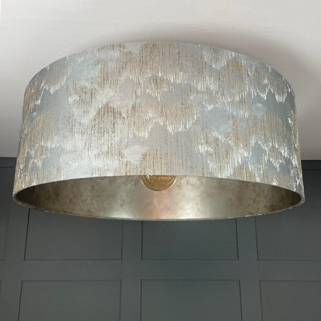 Tai Shale Pendant Shade with Burnished Wallpaper Lining