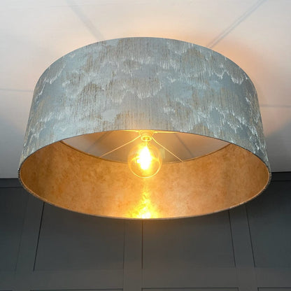 Tai Shale Pendant Shade with Burnished Wallpaper Lining