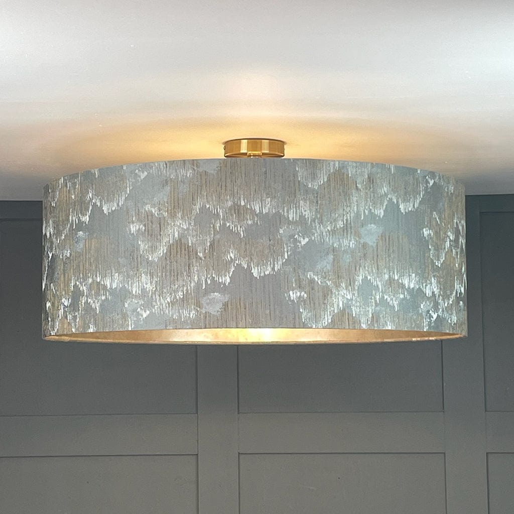 Tai Shale Pendant Shade with Burnished Wallpaper Lining