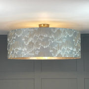 Tai Shale Pendant Shade with Burnished Wallpaper Lining