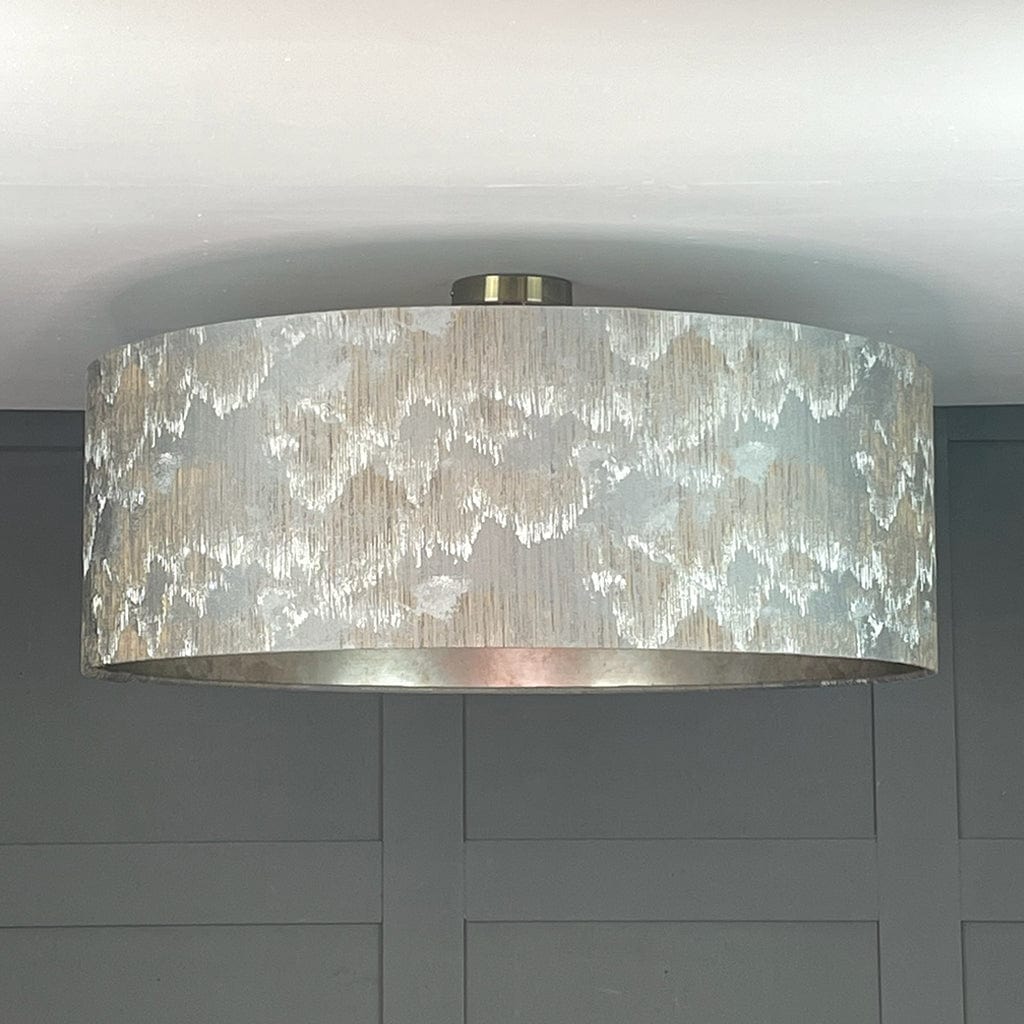 Tai Shale Pendant Shade with Burnished Wallpaper Lining