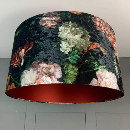 Jardin De Nuit Pendant Shade with Chacar Tandoori Spice Lining