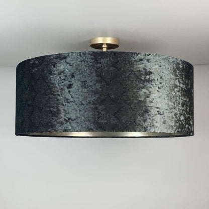 Pangolin Sapphire Ice Velvet Pendant Shade with Champagne Burnish Lining