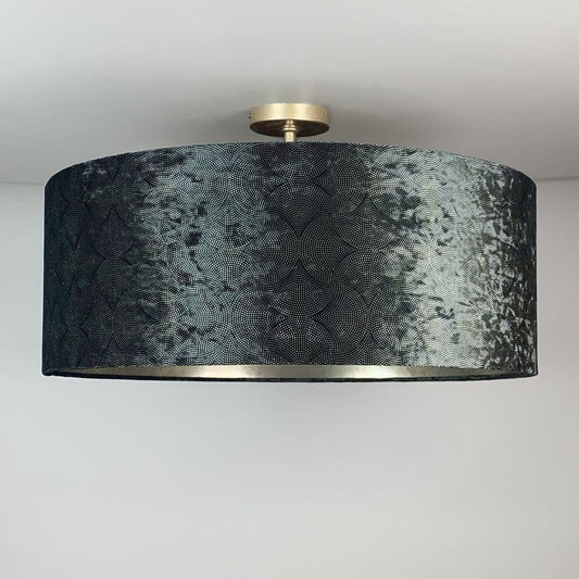 Pangolin Sapphire Ice Velvet Pendant Shade with Champagne Burnish Lining
