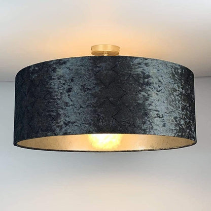 Pangolin Sapphire Ice Velvet Pendant Shade with Champagne Burnish Lining