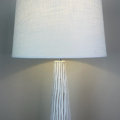 Wood Effect Floor Lamp with Shade