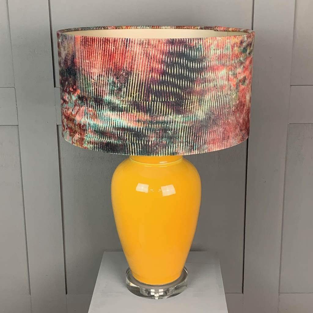 Sunflower Ceramic Table Lamp with Chameleon Shade