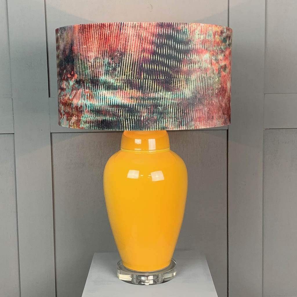 Sunflower Ceramic Table Lamp with Chameleon Shade