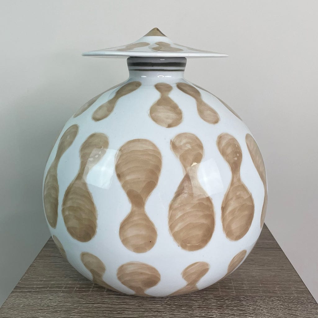 Tan Lidded Jar