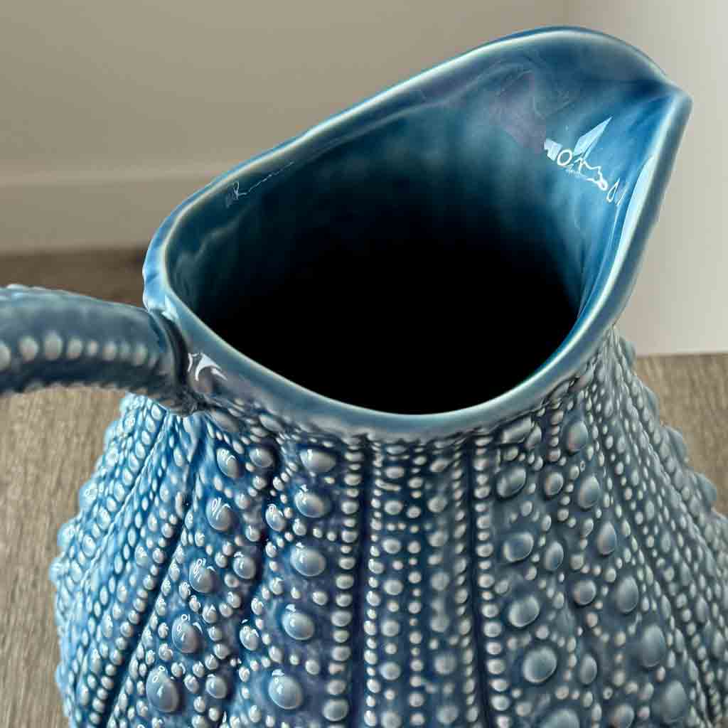 Large Blue Urchin Jug