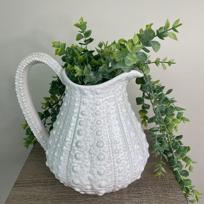 Large White Urchin Jug