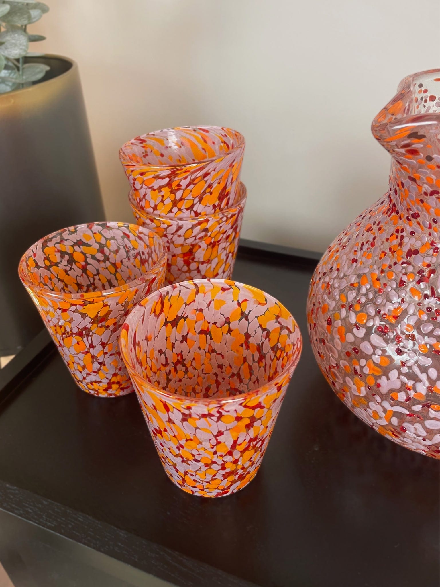Set of 4 Confetti Glass Tumblers