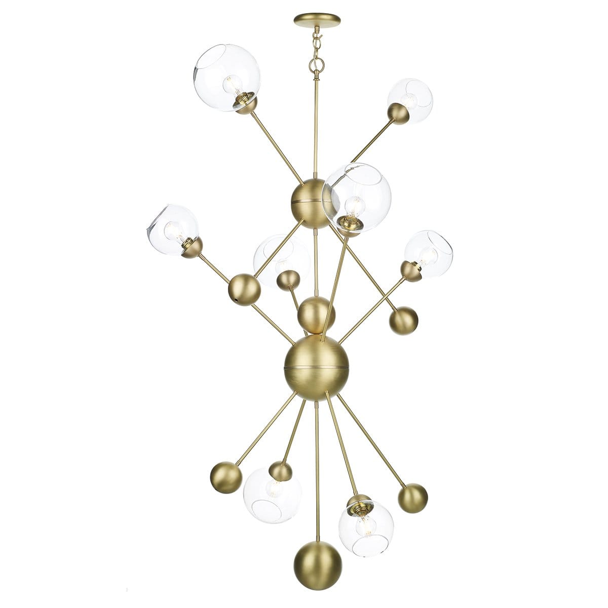 David Hunt Cosmos 8 Light Pendant Butter Brass